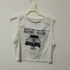 Western Graphic Cropped tank Top